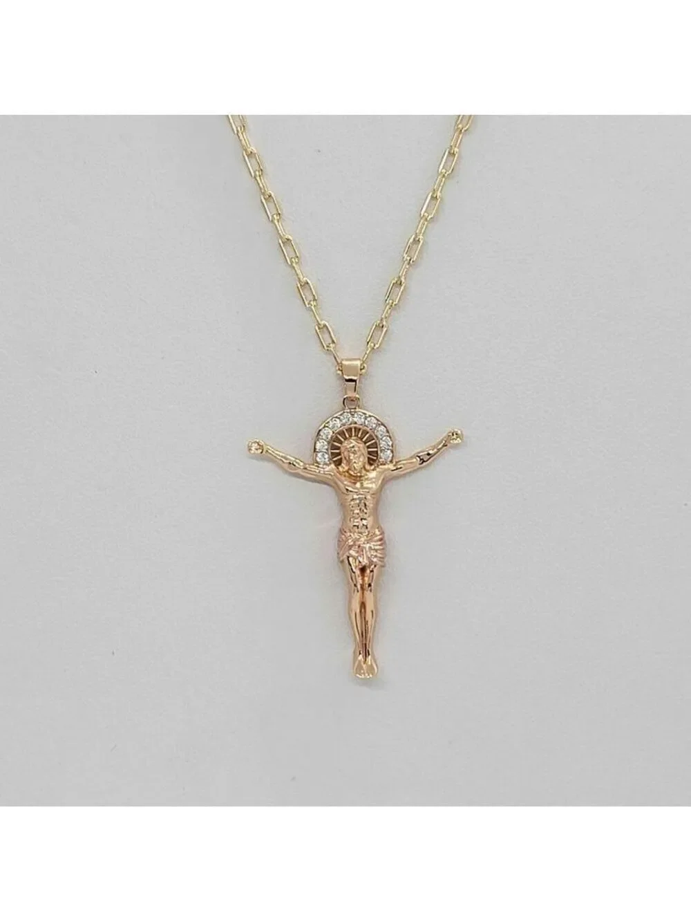 Brand New Brazilian 18k Gold Filled Jesus Necklace